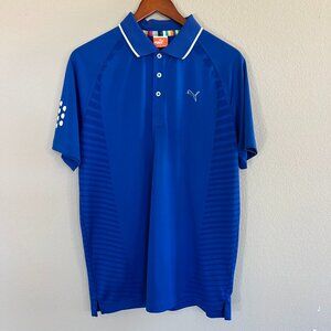 Puma Mens Sport Lifestyle Polo Size Medium in blue.